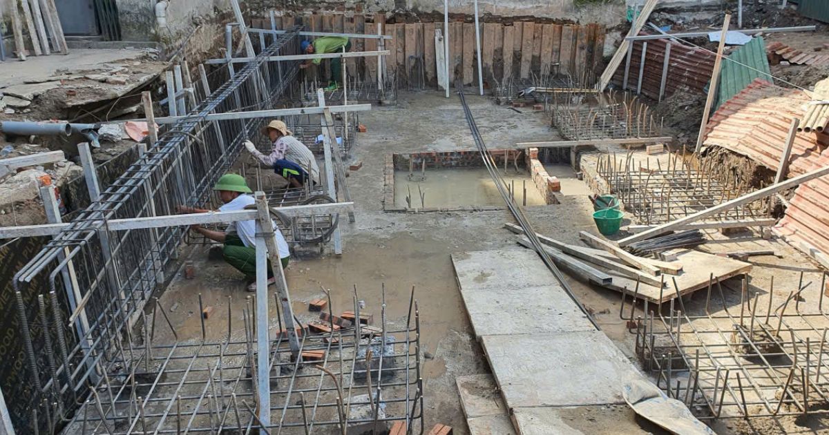 Thi công công trình nhà dân tại Mai Phúc, Long Biên