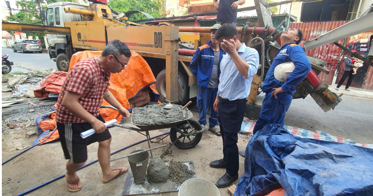 Bê tông đạt chuẩn mới đưa vào sử dụng 